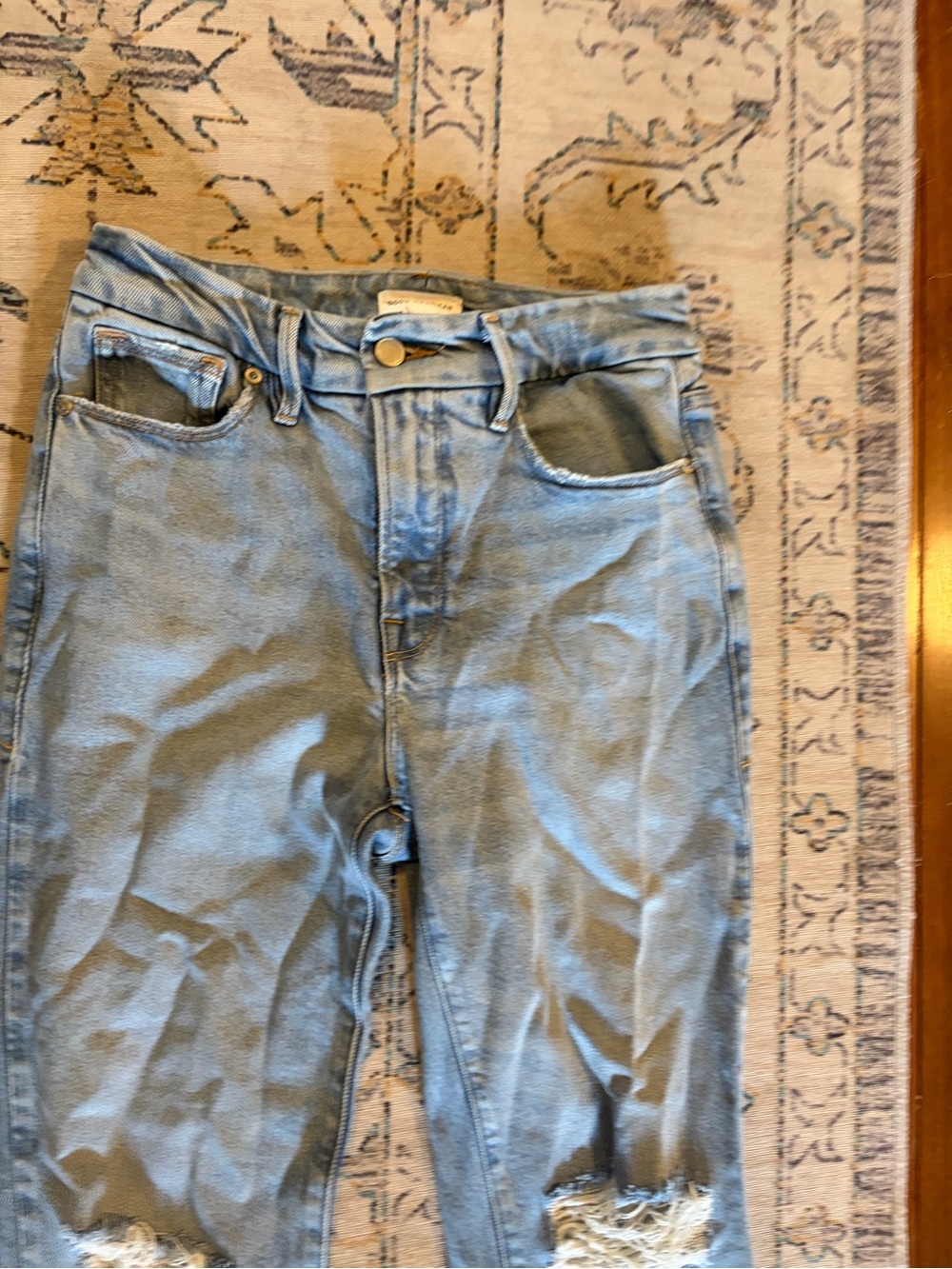 Good American Good Legs Straight Distressed Indigo 510 4/27 - Picture 12 of 12